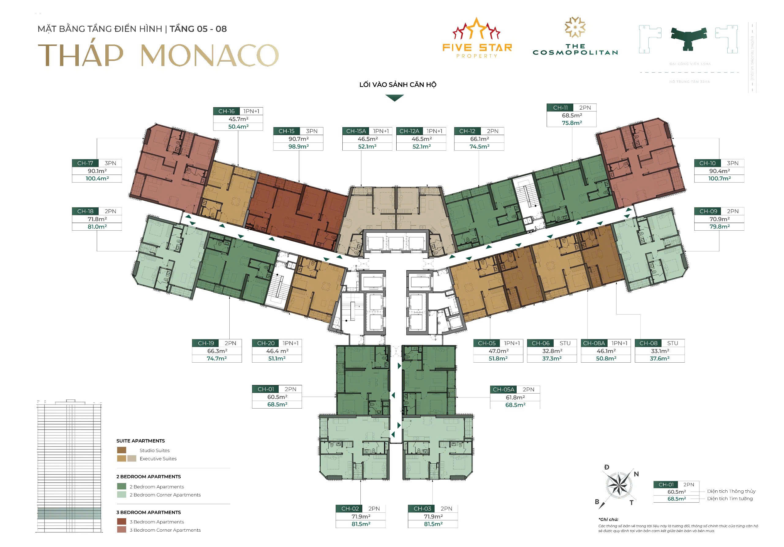 Loại hình căn hộ The Cosmopolitan Imperia Signature Cổ Loa